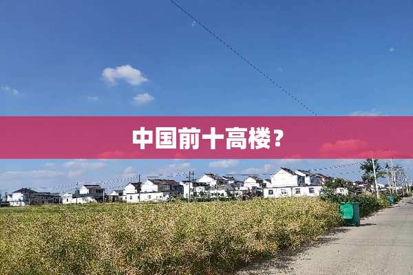中国前十高楼？
