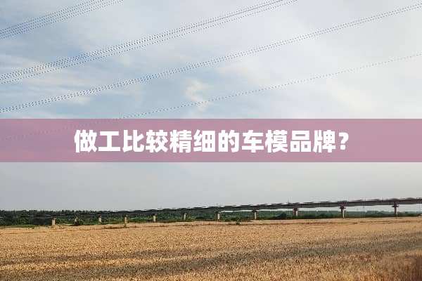 做工比较精细的车模品牌？