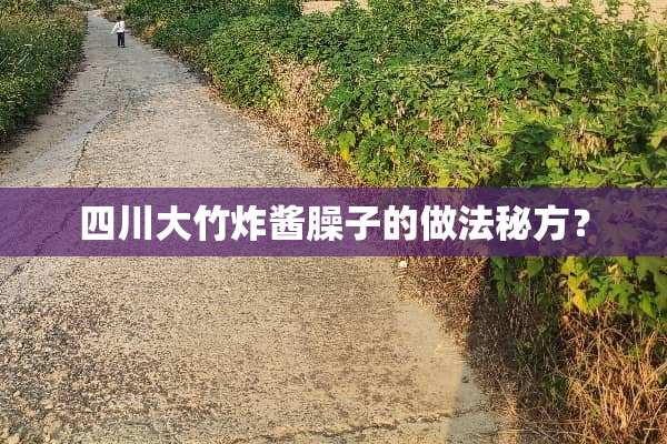 四川大竹炸酱臊子的做法秘方？