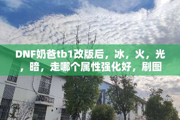 DNF奶爸tb1改版后，冰，火，光，暗，走哪个属性强化好，刷图*？