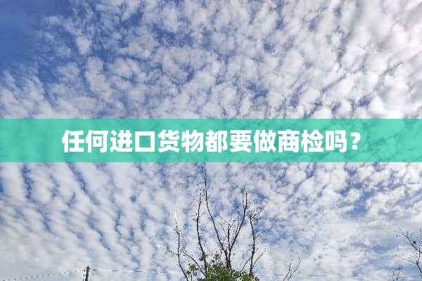 任何进口货物都要做商检吗？