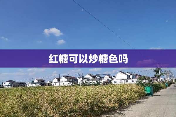红糖可以炒糖色吗