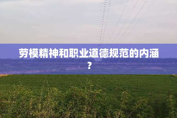 劳模精神和职业道德规范的内涵？