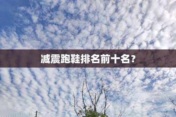 减震跑鞋排名前十名？