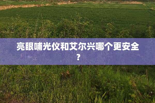 亮眼哺光仪和艾尔兴哪个更安全？