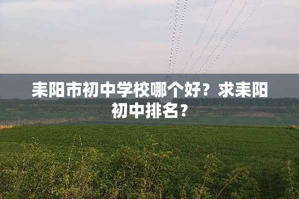 耒阳市初中学校哪个好？求耒阳初中排名？