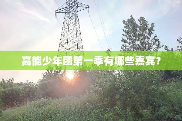 高能少年团第一季有哪些嘉宾？