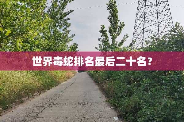世界毒蛇排名最后二十名？