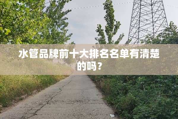 水管品牌前十大排名名单有清楚的吗？
