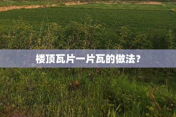 楼顶瓦片一片瓦的做法？