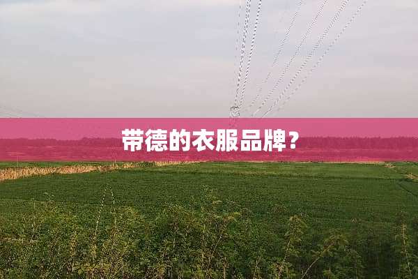 带德的衣服品牌？