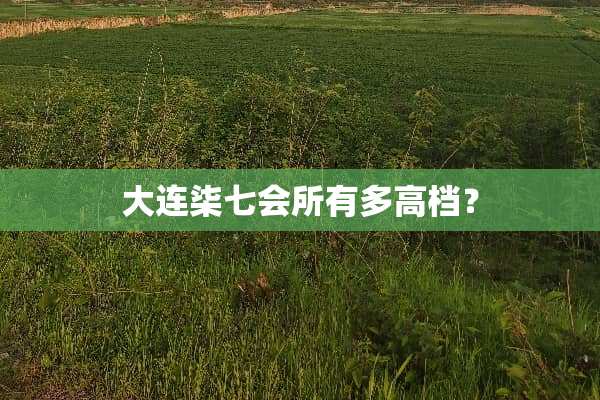 大连柒七会所有多高档？