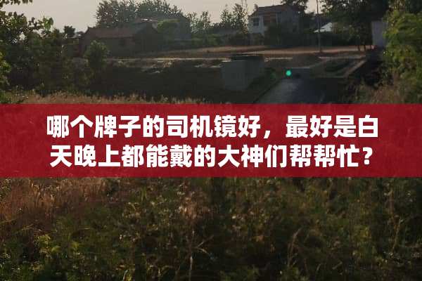 哪个牌子的司机镜好，最好是白天晚上都能戴的大神们帮帮忙？