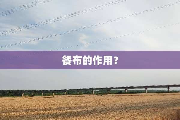 餐布的作用？