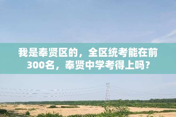 我是奉贤区的，全区统考能在前300名，奉贤中学考得上吗？