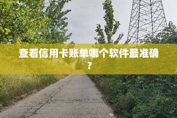 查看***账单哪个软件最准确？