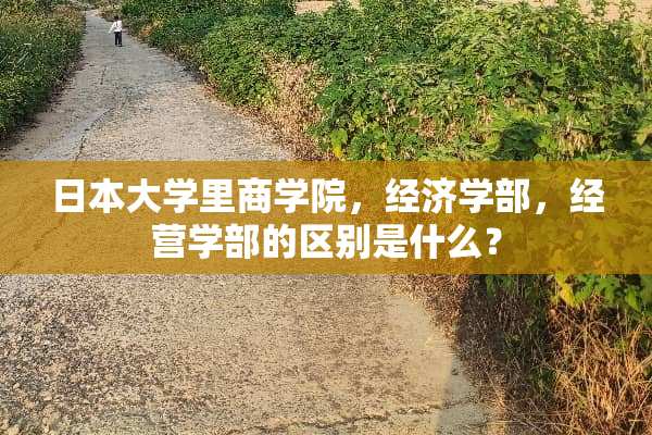 日本大学里商学院，经济学部，经营学部的区别是什么？