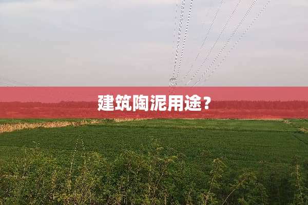 建筑陶泥用途？