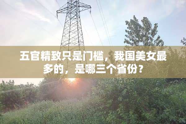 五官精致只是门槛，我国**最多的，是哪三个省份？