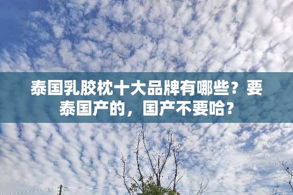 泰国*胶枕十大品牌有哪些？要泰国产的，国产不要哈？