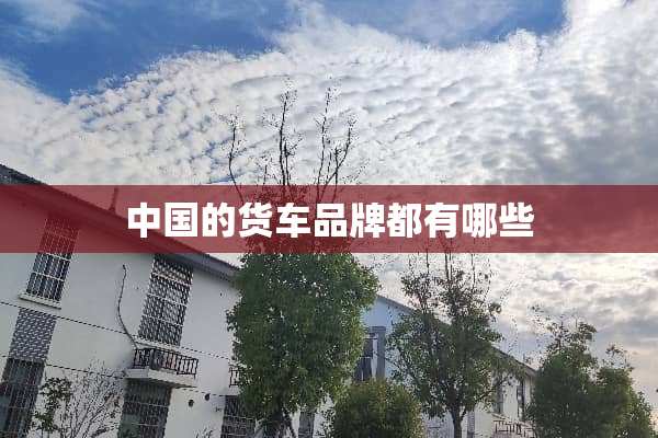 中国的货车品牌都有哪些
