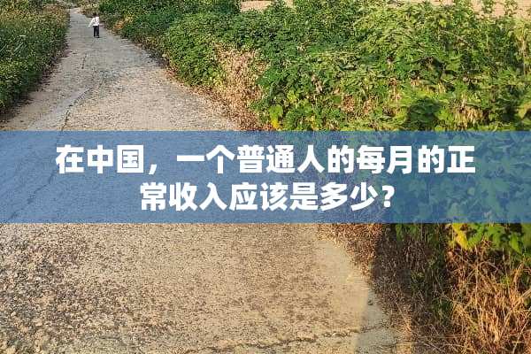 在中国，一个普通人的每月的正常收入应该是多少？