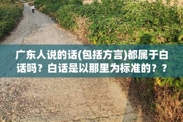 广东人说的话(包括方言)都属于白话吗？白话是以那里为标准的？？？