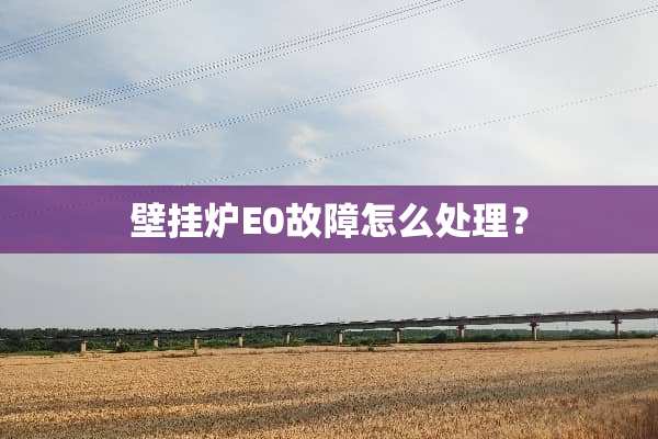 壁挂炉E0故障怎么处理？