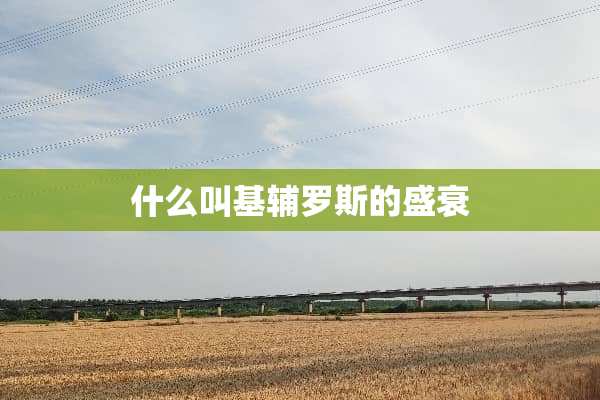 什么叫基辅罗斯的盛衰