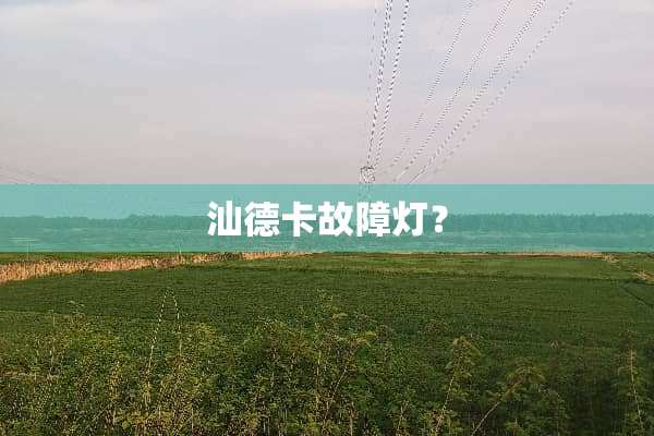 汕德卡故障灯？