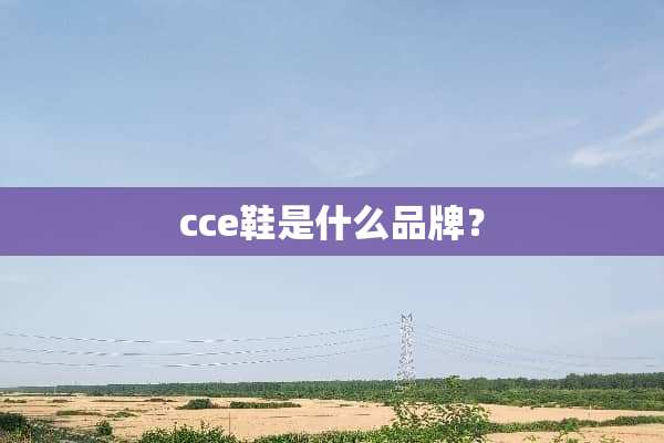 cce鞋是什么品牌？