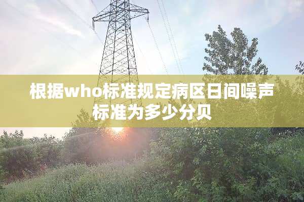根据who标准规定病区日间噪声标准为多少分贝
