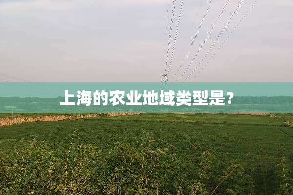 上海的农业地域类型是？