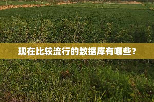 现在比较流行的数据库有哪些？