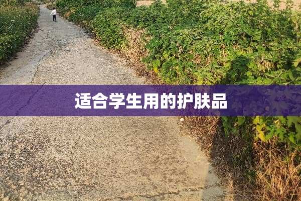 适合学生用的护肤品