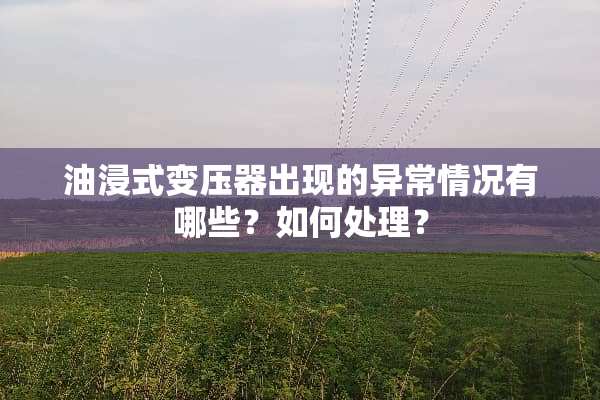 油浸式变压器出现的异常情况有哪些？如何处理？