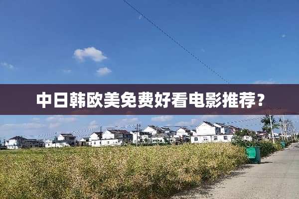 中日韩欧美免费好看电影推荐？