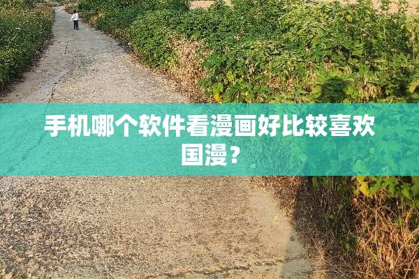 手机哪个软件看漫画好比较喜欢国漫？