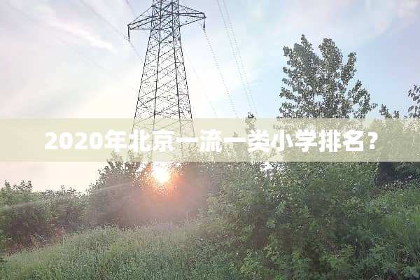 2020年北京一流一类小学排名？
