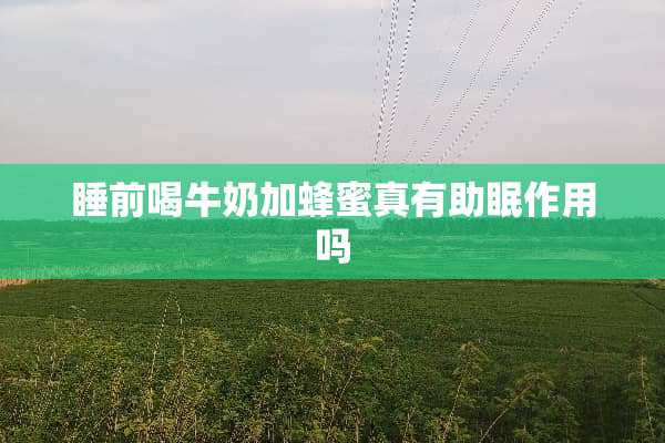 睡前喝牛奶加蜂蜜真有助眠作用吗