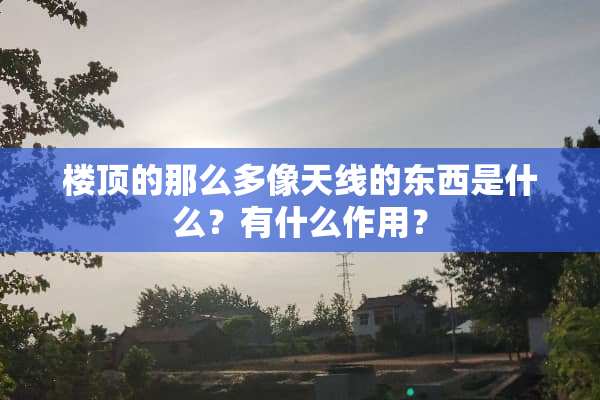 楼顶的那么多像天线的东西是什么？有什么作用？