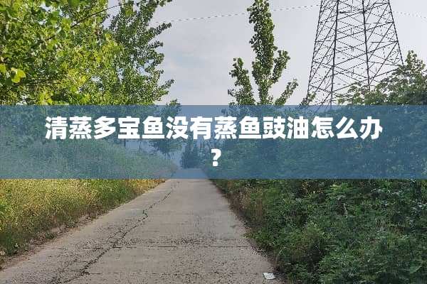 清蒸多宝鱼没有蒸鱼豉油怎么办？