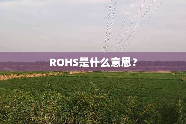 ROHS是什么意思？