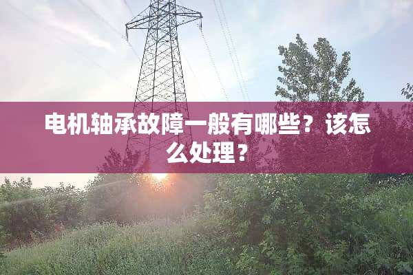 电机轴承故障一般有哪些？该怎么处理？