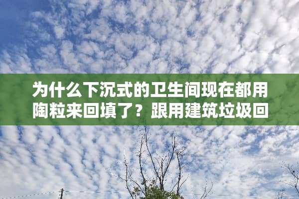 为什么下沉式的卫生间现在都用陶粒来回填了？跟用建筑垃圾回填有什么差别啊？哪个好？
