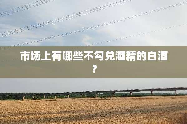 市场上有哪些不勾兑酒精的白酒？