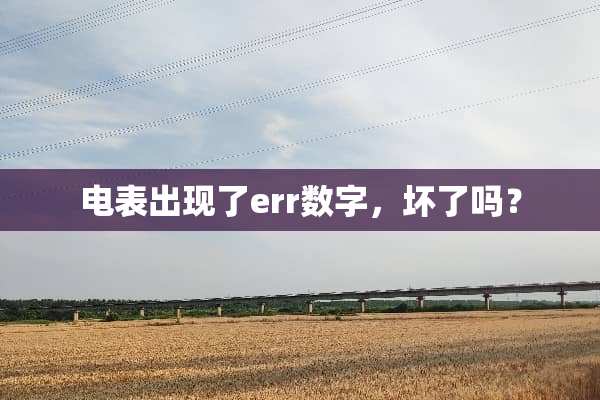电表出现了err数字，坏了吗？