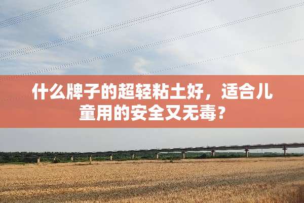什么牌子的超轻粘土好，适合儿童用的安全又无毒？