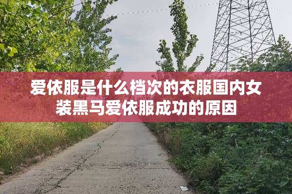 爱依服是什么档次的衣服国内女装黑马爱依服成功的原因