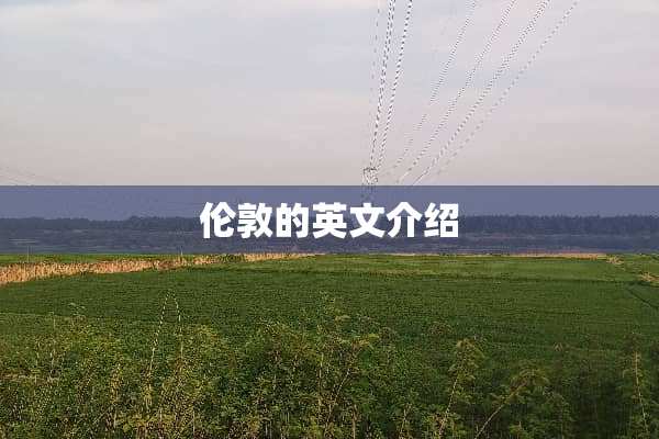 伦敦的英文介绍